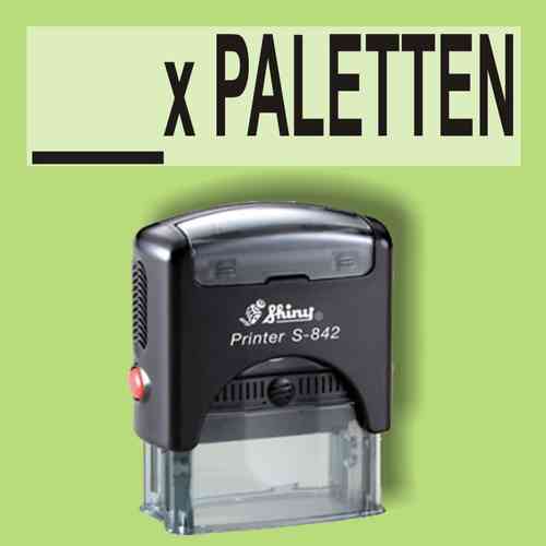"___xPaletten" Bürostempel Textplatte mit Shinystempel in verschiedenen Farben