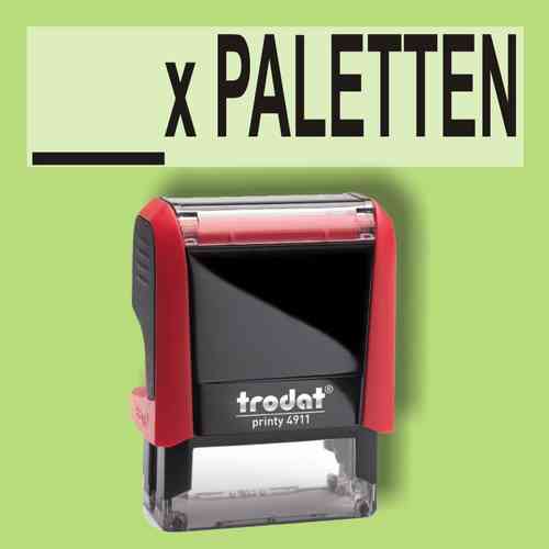 "___xPaletten" Bürostempel Textplatte mit Trodatstempel in verschiedenen Farben