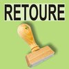 "Retoure" Bürostempel Textplatte oder mit Holzstempel