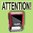"Attention!" Bürostempel Textplatte mit Trodatstempel in verschiedenen Farben