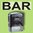 "Bar" Bürostempel Textplatte mit Shinystempel in verschiedenen Farben