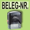 "Beleg-Nr" Bürostempel Textplatte mit Shinystempel in verschiedenen Farben