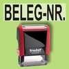 "Beleg-Nr" Bürostempel Textplatte mit Trodatstempel in verschiedenen Farben