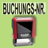 "Buchungs-Nr" Bürostempel Textplatte mit Trodatstempel in verschiedenen Farben