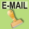"E-Mail" Bürostempel Textplatte oder mit Holzstempel