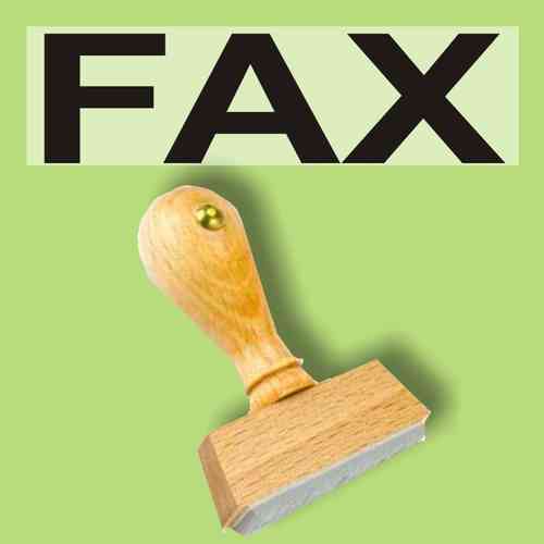 "Fax" Bürostempel Textplatte oder mit Holzstempel