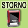 "Storno" Bürostempel Textplatte mit Trodatstempel in verschiedenen Farben