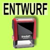 "ENTWURF" Bürostempel Textplatte mit Trodatstempel in verschiedenen Farben