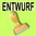 "ENTWURF" Bürostempel Textplatte oder mit Holzstempel