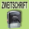 "Zweitschrift" Bürostempel Textplatte mit Shinystempel in verschiedenen Farben