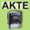 "Akte" Bürostempel Textplatte mit Shinystempel in verschiedenen Farben