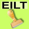 "Eilt" Bürostempel Textplatte oder mit Holzstempel