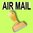"AIR MAIL" Bürostempel Textplatte oder mit Holzstempel