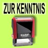 ZUR KENNTNIS - Bürostempel Textplatte mit Trodatstempel in verschiedenen Farben