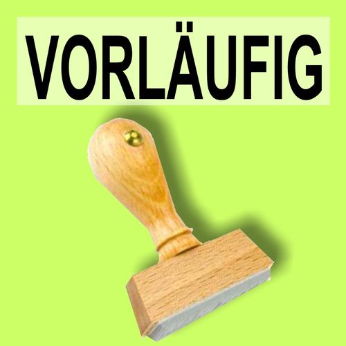 VORLÄUFIG - Bürostempel Textplatte oder mit Holzstempel