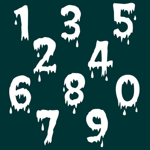 Zahlen Aufkleber Klebezahlen Ziffern Sticker 1 bis 200 Stück SA-34 Weiß