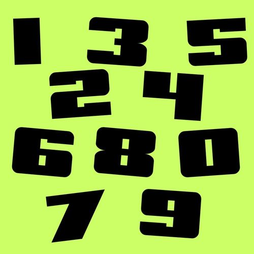 Zahlen Aufkleber Klebezahlen Ziffern Sticker 1 bis 200 Stück SA-09 Schwarz