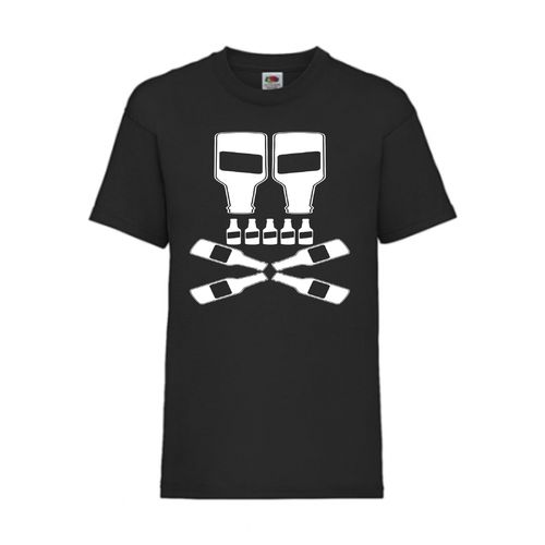 Bier Skull Totenkopf - FUN Shirt T-Shirt Fruit of the Loom Schwarz F0083