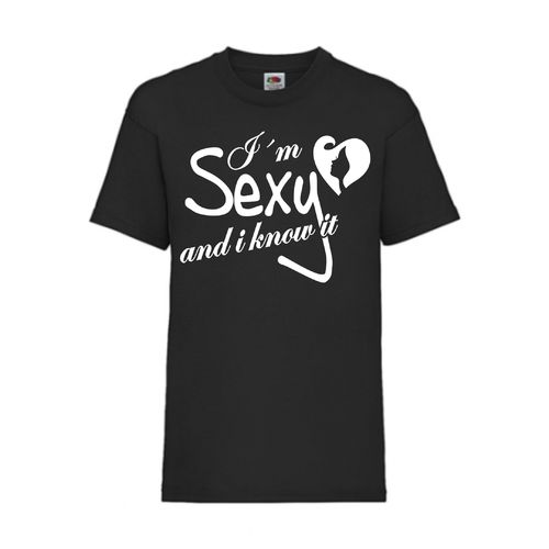 Im Sexy and i know it - FUN Shirt T-Shirt Fruit of the Loom Schwarz F0088