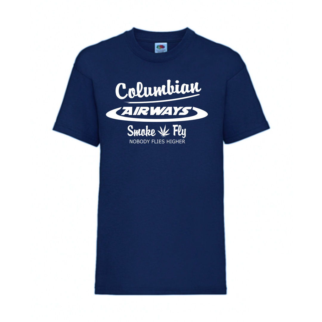 Columbian Airways - FUN Shirt T-Shirt Fruit of the Loom Navy F0004 ...