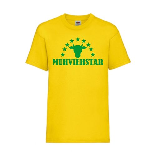 MUHVIEHSTAR - FUN Shirt T-Shirt Fruit of the Loom Gelb F0200