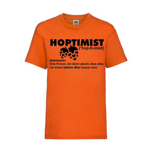 HOPTIMIST - FUN Shirt T-Shirt Fruit of the Loom Orange F0204