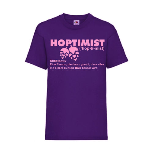 HOPTIMIST - FUN Shirt T-Shirt Fruit of the Loom Lila F0204