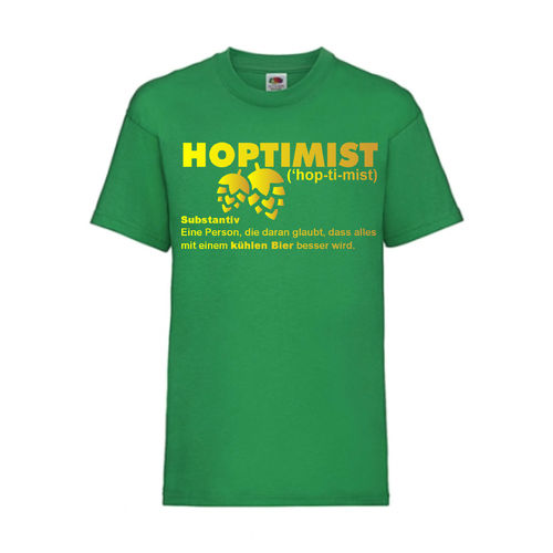 HOPTIMIST - FUN Shirt T-Shirt Fruit of the Loom Grün F0204