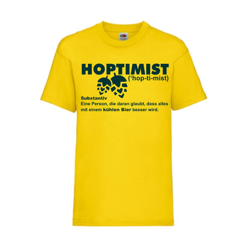 HOPTIMIST - FUN Shirt T-Shirt Fruit of the Loom Gelb F0204