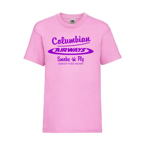 Columbian Airways - FUN Shirt T-Shirt Fruit of the Loom Rosa F0004