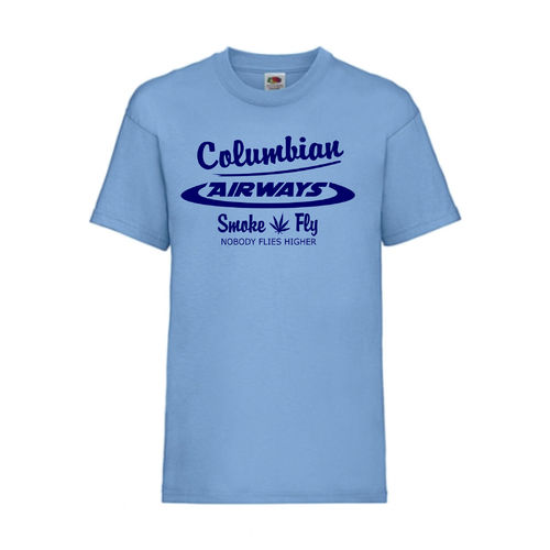 Columbian Airways - FUN Shirt T-Shirt Fruit of the Loom Hellblau F0004