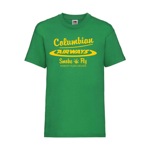 Columbian Airways - FUN Shirt T-Shirt Fruit of the Loom Grün F0004