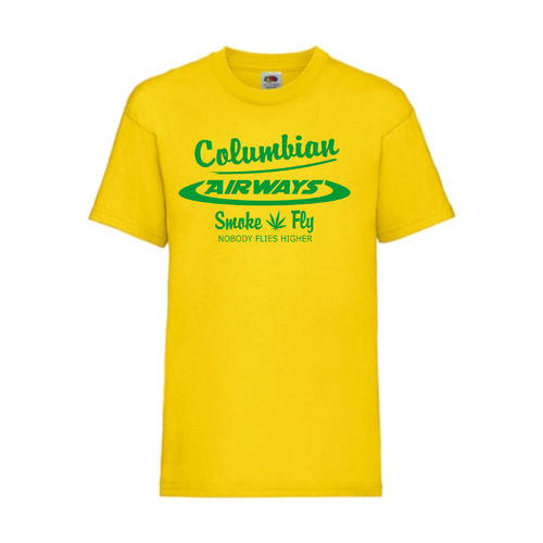 Columbian Airways - FUN Shirt T-Shirt Fruit of the Loom Gelb F0004