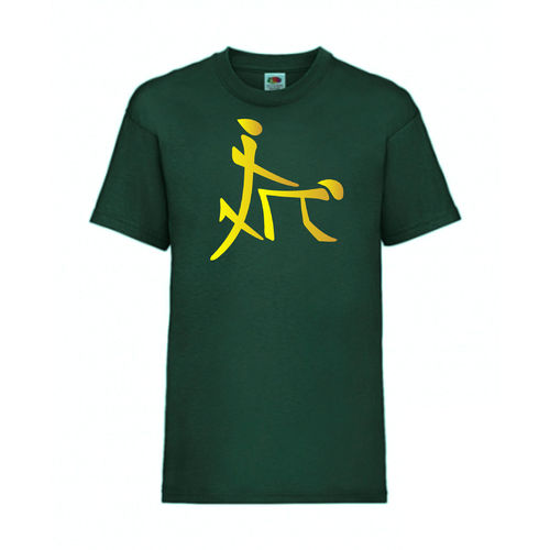 Chinesisches Sex Zeichen - FUN Shirt T-Shirt Fruit of the Loom Dunkelgrün F0007