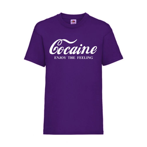 Cocaine - FUN Shirt T-Shirt Fruit of the Loom Lila F0008