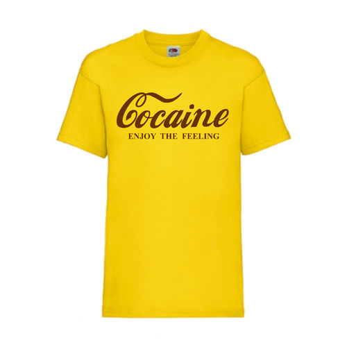 Cocaine - FUN Shirt T-Shirt Fruit of the Loom Gelb F0008