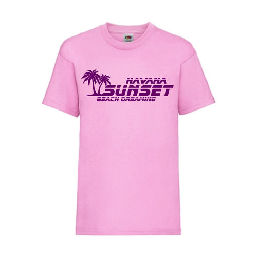 Havana Sunset - FUN Shirt T-Shirt Fruit of the Loom Rosa F0013