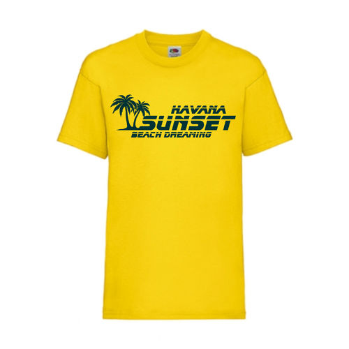 Havana Sunset - FUN Shirt T-Shirt Fruit of the Loom Gelb F0013