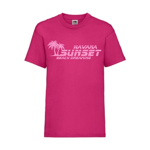 Havana Sunset - FUN Shirt T-Shirt Fruit of the Loom Fuchsia F0013