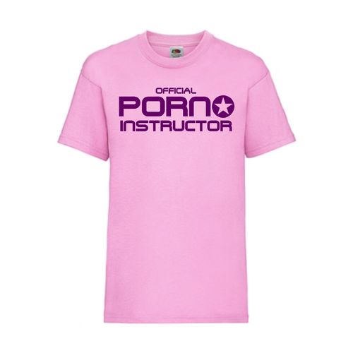OFFICIAL PORNOSTAR INSTRUKTOR - FUN Shirt T-Shirt Fruit of the Loom Rosa F0016