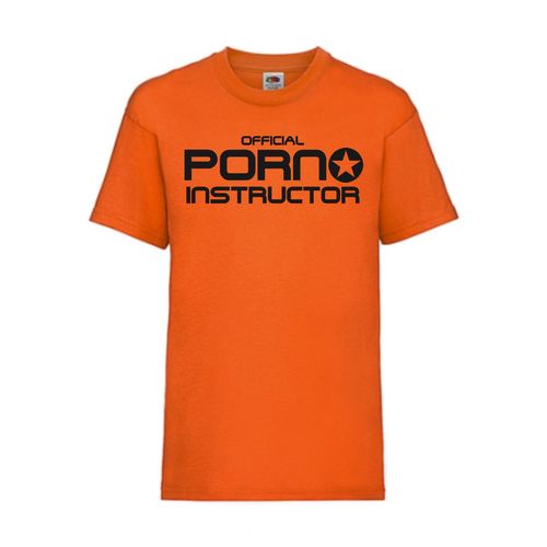 OFFICIAL PORNOSTAR INSTRUKTOR - FUN Shirt T-Shirt Fruit of the Loom Orange F0016