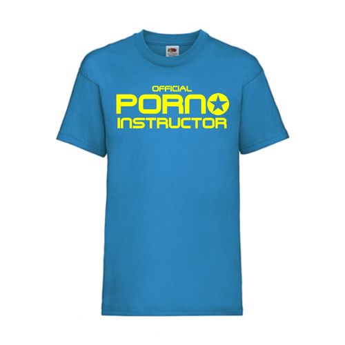 OFFICIAL PORNOSTAR INSTRUKTOR - FUN Shirt T-Shirt Fruit of the Loom Azure F0016