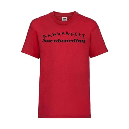 Snowboarding - FUN Shirt T-Shirt Fruit of the Loom Rot F0020