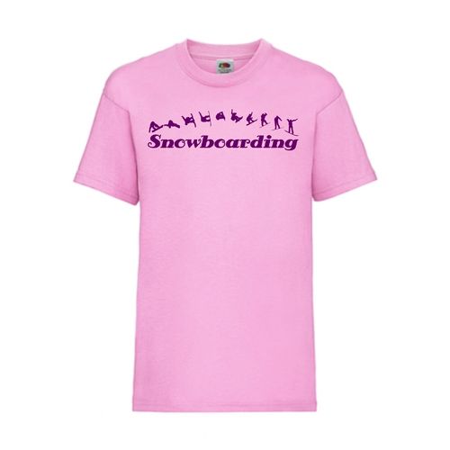 Snowboarding - FUN Shirt T-Shirt Fruit of the Loom Rosa F0020
