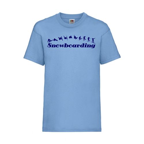 Snowboarding - FUN Shirt T-Shirt Fruit of the Loom Hellblau F0020