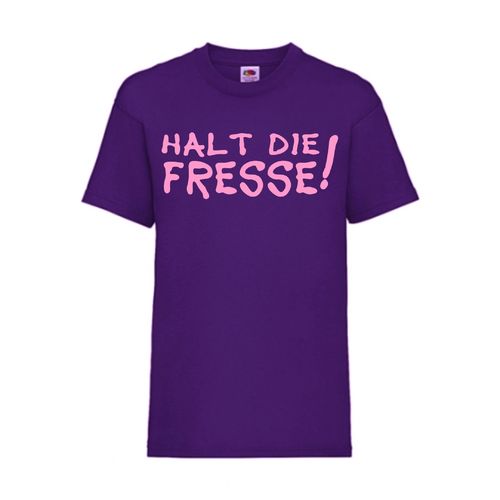 Halt die Fresse! - FUN Shirt T-Shirt Fruit of the Loom Lila F0028