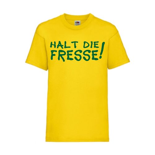 Halt die Fresse! - FUN Shirt T-Shirt Fruit of the Loom Gelb F0028