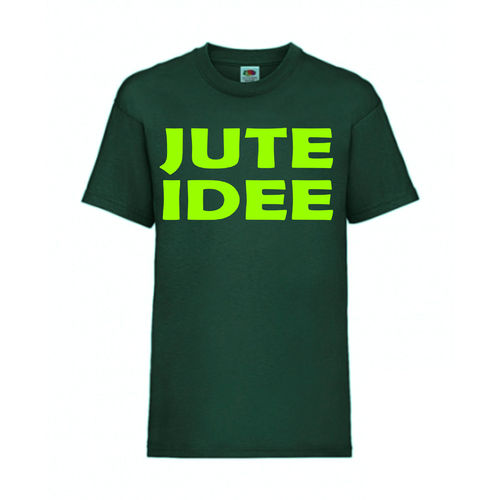 JUTE IDEE - FUN Shirt T-Shirt Fruit of the Loom Dunkelgrün F0115