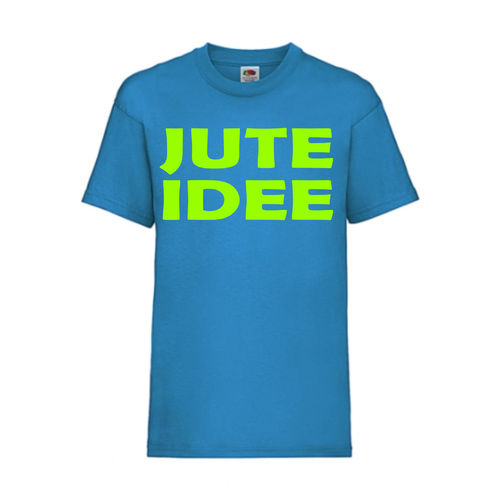 JUTE IDEE - FUN Shirt T-Shirt Fruit of the Loom Azure F0115