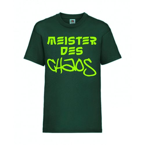 Meister des CHAOS - FUN Shirt T-Shirt Fruit of the Loom Dunkelgrün F0132